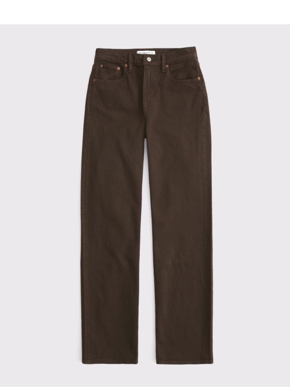 Abercrombie Brown Mid Rise 90s Straight Jean